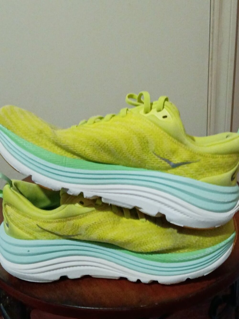 Hoka One One Gaviota 5 Womens  Size 7B Shoes Yellow Running Sneaker 1134235 CGSO - Picture 12 of 14